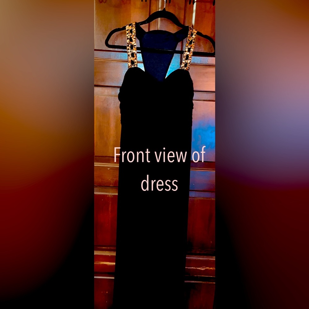 Black racer back dress